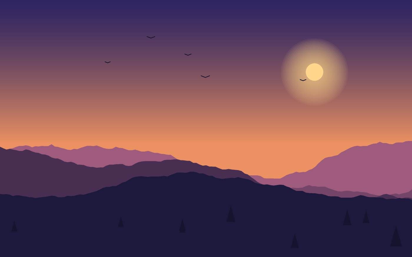 Illustrazione di un paesaggio