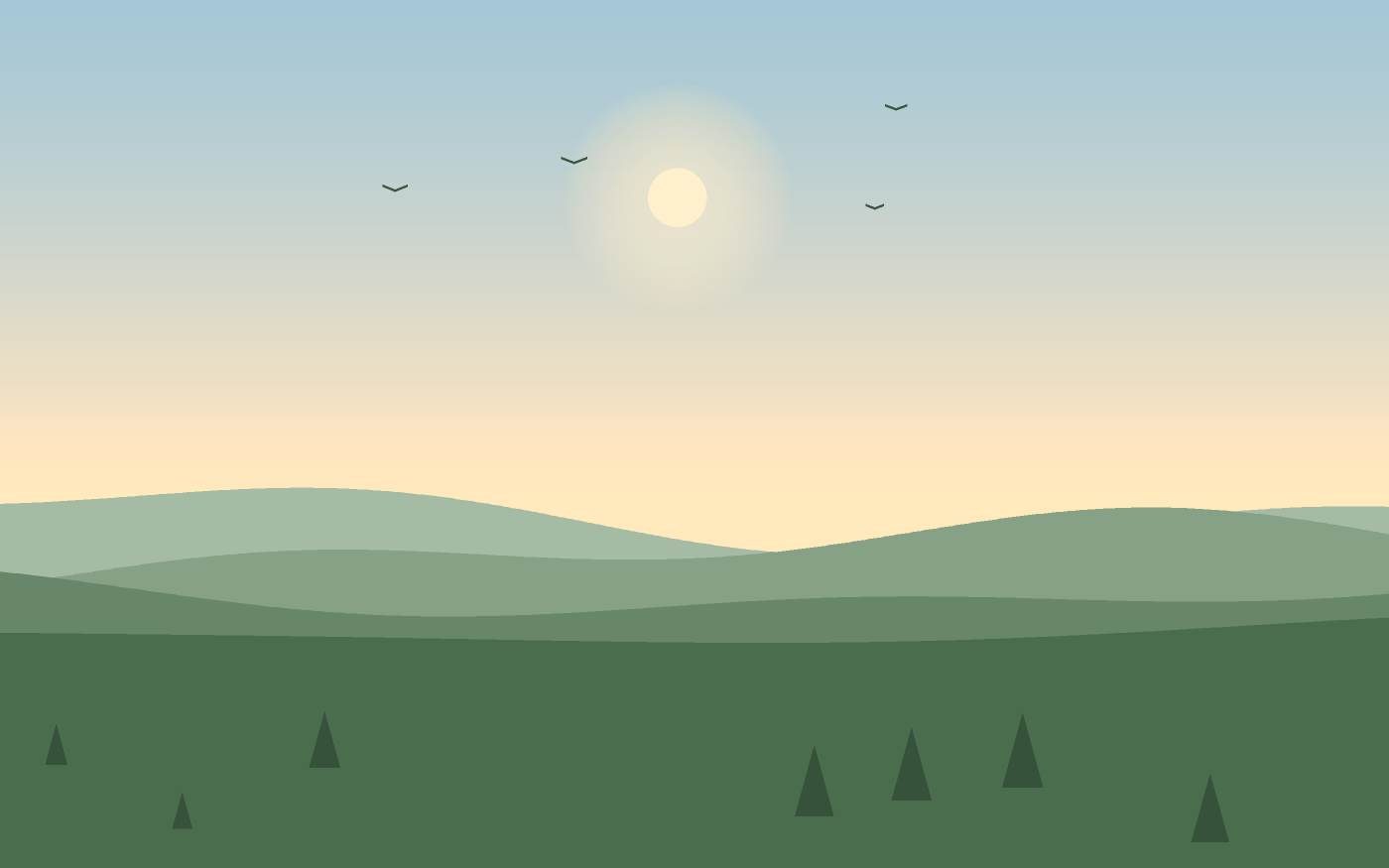 Ilustração de uma paisagem